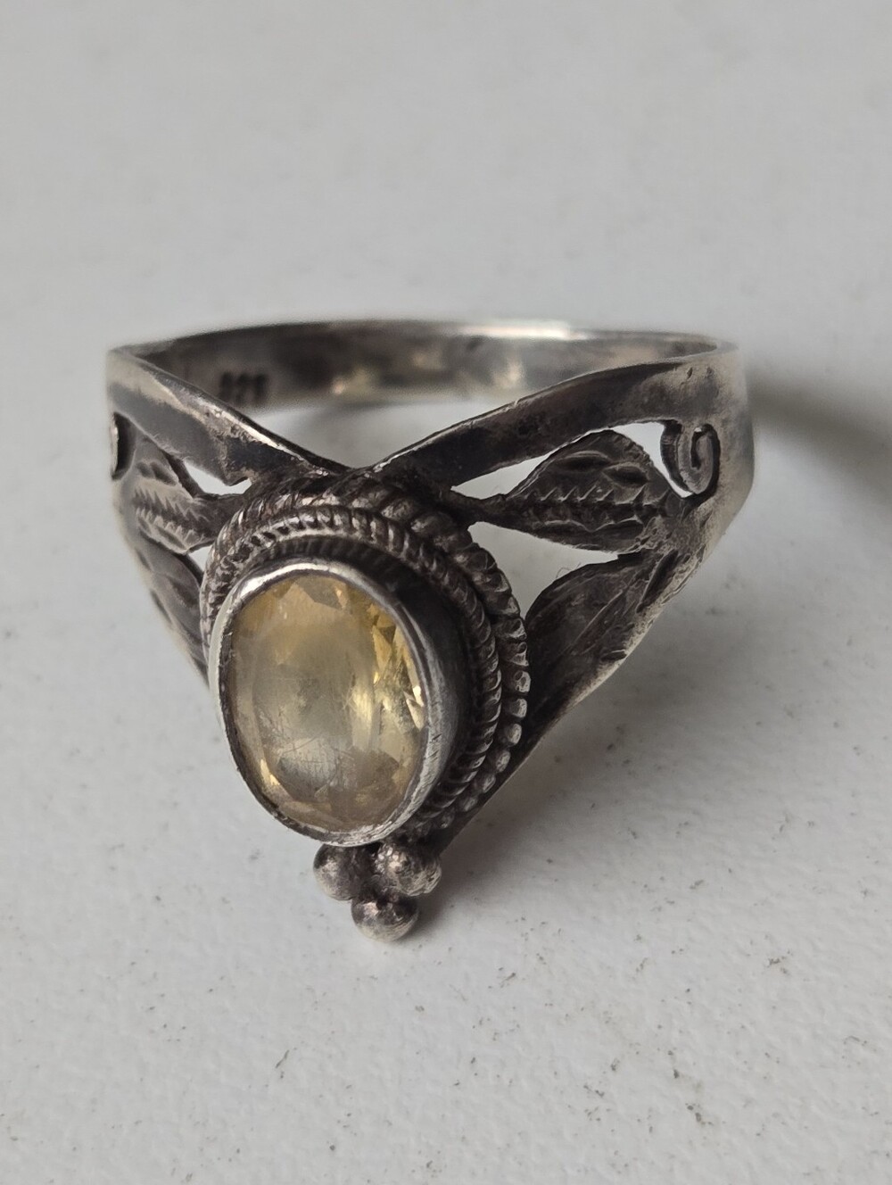 Sterling Citrine Ring